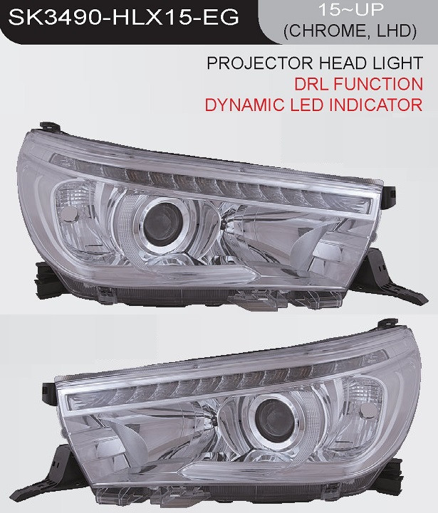 Toyota Hylux Farovi Devil Eye Hrom halogeni 15-19